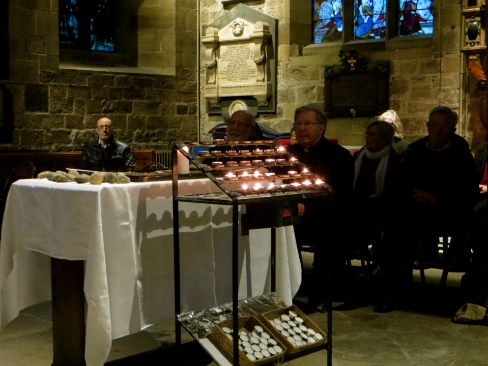Act of Remembrance for the seventeen people murdered in Paris in January 2015, St. Nicholas CE Cathedral, Newcastle-upon-Tyne, UK